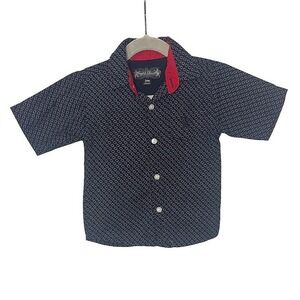 English Laundry Kids' Navy Geometric Button Down‎ Shirt 24 Months
